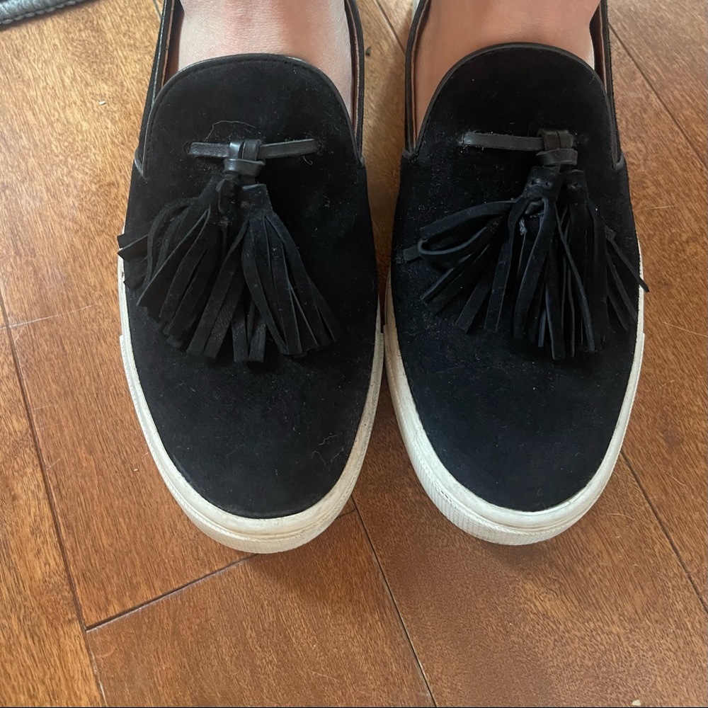 Frye Suede slip on with tassel
